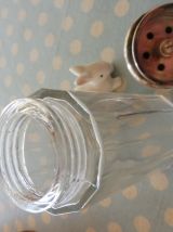 Saupoudreuse verre et métal argenté