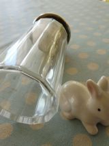 Saupoudreuse verre et métal argenté