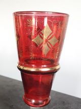 Service plat et verres vintage