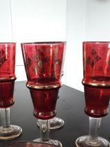 Service plat et verres vintage