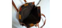 Sac à main cabas cuir années 70