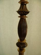Lampadaire tripode laiton doré vintage