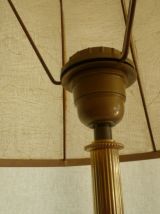 Lampadaire tripode laiton doré vintage