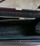 Sac à main noir type sac médecin cuir vintage
