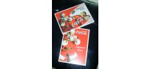 Lot de 2 CARTES VOEUX COCA COLA NOEL 