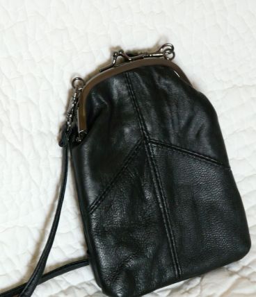 Mini sac  pochette cuir noir 