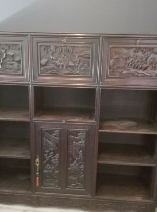 Meuble a sculpture asiatique chinoise