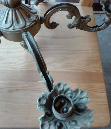 Ancien lustre 5 branches bronze 