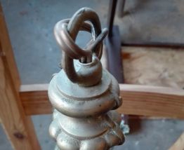 Ancien lustre 5 branches bronze 