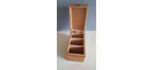 boite en bois vernis, classeur de fiches