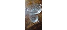 Plats en verre -service à fraises 