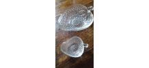 Plats en verre -service à fraises 