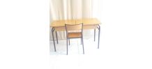 BUREAU A DOUBLE ABATTANTS