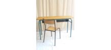 BUREAU VINTAGE A 2 CASIERS METAL