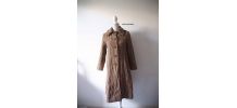 Long manteau en tweed motif pied de poule vintage 70's