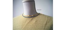 Mini robe babydoll en crochet jaune pastel Twiggy GoGo vinta