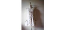 Robe babydoll Mod GoGo Twiggy blanche dentelle 60's