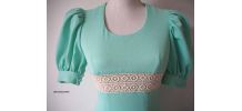 Longue robe hippie couleur vert menthe vintage 60's 70's