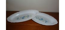 2 RAVIERS VINTAGE EN ARCOPAL  MODELE VERONICADECOR MYOSOTIS