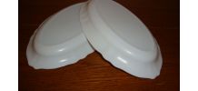 2 RAVIERS VINTAGE EN ARCOPAL  MODELE VERONICADECOR MYOSOTIS