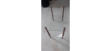 petite table basse en verre et bois 1960 tres bon etat h55x4