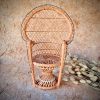 Chaise paon en osier miniature