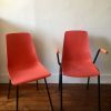 Duo de chaise et fauteuil vintage des années 50