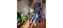 Fauteuil Voltaire tapissé en wax