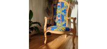 Fauteuil Voltaire tapissé en wax