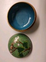 Lot de 2 pièces chinoises émaux