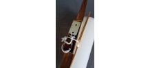 grande applique Lunel en teck, perspex et laiton 
