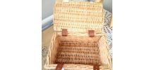 Petit panier en osier "esprit pic nic" 