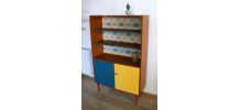 Bibliothèque vitrine des années 70' relookée
