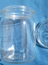 Lot de 2 bocaux  anciens en verre  , vintage