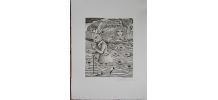 Gravure originale signée G. GIANNINI Alice au pays des M