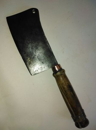 ancien couperet feuille de boucher