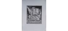 Gravure originale signée G. GIANNINI Alice au pays des M