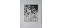 Gravure originale signée G. GIANNINI Alice au pays des M