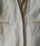 Veste/Blazer lin/coton blanc cassé, doublée, T. 36 Camaïeu