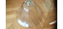 Grande cloche vintage en verre