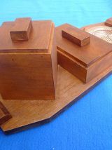 service de fumeur en bois , vintage