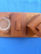 service de fumeur en bois , vintage