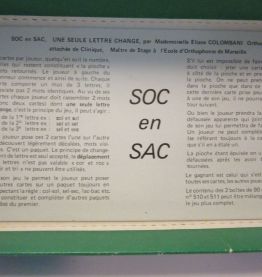 Jeu de cartes Soc en sac Studia