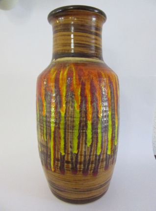 Grand vase Saint-Clément coulures polychrome