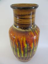 Grand vase Saint-Clément coulures polychrome