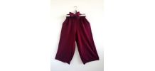Pantalon jambes larges bordeaux