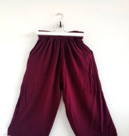 Pantalon jambes larges bordeaux