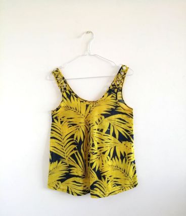 Top motif feuillage