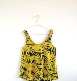 Top motif feuillage