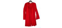 Veste longue rouge sans S de Style Taille 38 lin mélangé TBE